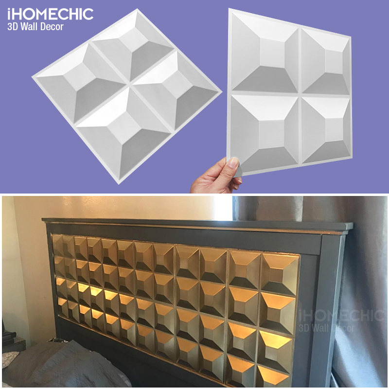 Pvc Panel Background - 30cm 3D Panel ścienny faliste linie